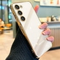 thumbnail image 1 of for Samsung Galaxy S23 Plus Case with Full Camera Protection, [15X Anti-Yellowing] Metallic Glossy Soft Bumper, Diamond Clear Silicone Phone Case for Galaxy S23 Plus 5G 6.6", Royal Gold, 1 of 14