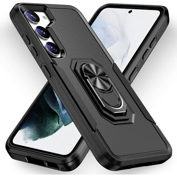 for Samsung Galaxy S23 Plus Case Galaxy S23+ Case with Kickstand Magnetic Ring Rugged Protective Military Grade Shockproof Case for Galaxy S23 Plus Phone Case (Black)