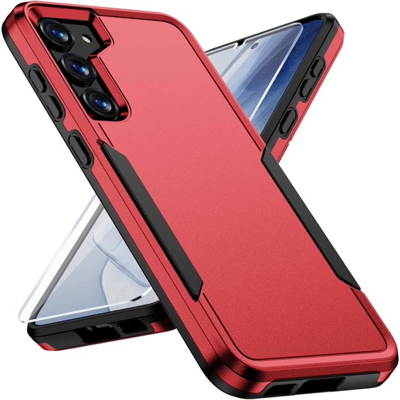 for Samsung Galaxy S23 Plus Case, Galaxy s23 Plus Case with Screen Protector Heavy Duty Durable Shockproof Protective Phone Case for Galaxy S23 Plus, Red