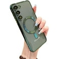 thumbnail image 1 of for Samsung Galaxy S23 Plus Case Magnetic Clear with Camera Lens Protector Full Protection MagSafe Electroplated Silicone Slim Fit Shockproof Protective Case Cover 6.6 Inch - Green, 1 of 12