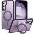 thumbnail image 1 of for Samsung Galaxy S23 Plus Case with Magnetic Invisible Ring Stand, Compatible with MagSafe,  Drop Protection Translucent Matte S23 Plus Phone Case for Men and Women, Purple, 1 of 14