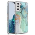 thumbnail image 1 of Samsung Galaxy S23 Plus Case, Rosebono Slim Hybrid Shockproof Hard Cover Graphic Fashion Colorful Skin Cover Armor Case for Samsung Galaxy S23 Plus (Green Marble), 1 of 5