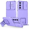 thumbnail image 1 of for Samsung Galaxy S23+ Plus Case with Slide Camera Cover, [Military Drop Protection][Snug Touch] Hard Back & Soft Edge Phone Case with Stereo Bracket for Samsung S23 Plus 6.6" LTT Purple, 1 of 18