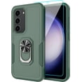 thumbnail image 1 of for Samsung Galaxy S23 Plus Case with Tempered Glass Screen Protector,Heavy-Duty Tough Rugged Phone Case Cover with Ring Holder Kickstand for Galaxy S23 Plus 5G (6.6", 2023) [Dark Green], 1 of 13