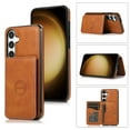 thumbnail image 1 of for Samsung Galaxy S23 Plus, Classic PU Leather Case with Magnetic Clasp Card Slots Stand Function Durable Shockproof Soft TPU Phone Case Back Cover with Car Magnetic for S23 Plus, Yellow, 1 of 9