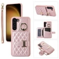 thumbnail image 1 of for Samsung Galaxy S23 Plus Detachable Shoulder Strap Wallet Case, with Card Slots & 360-degree Rotation Stand Ring Flip Premium PU Leather Protective Cover Lanyard for Women Girls, Rosegold, 1 of 11