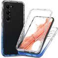 thumbnail image 1 of for Samsung Galaxy S23 Plus Gradient Clear Case with Built-in Screen Protector, Crystal Clear Not Yellowing Case Military Grade Full Body Shockproof Phone Cover for Samsung Galaxy S23 Plus, Blue, 1 of 6