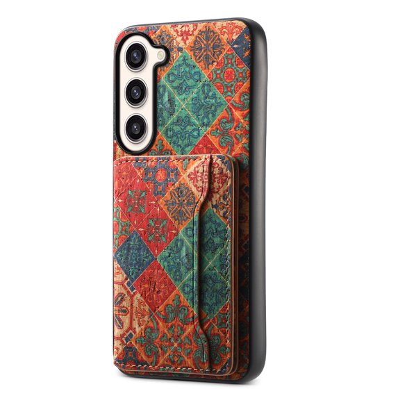 for Samsung Galaxy S23 Plus Luxury Premium PU Leather + TPU Case with 3 Card Slots, Kickstand Back Case Floral Pattern Skin-Friendly Shock-resistance Cover for Samsung Galaxy S23 Plus, Winter