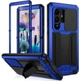 thumbnail image 1 of Samsung Galaxy S23 Plus Metal Case with Slide Camera Cover Built in Screen Protector Full Body Hybrid S23 Plus Case Metal Kickstand Military Heavy Duty Armor Silicone Case for Man Woman (Blue), 1 of 17