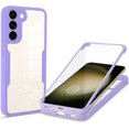 thumbnail image 1 of for Samsung Galaxy S23+ Plus (Not S23) Clear Case with Screen Protector, Slim Shockproof Soft TPU Bumper Full Body Protection Phone Cover Case for Samsung Galaxy S23 Plus QC Purple, 1 of 9