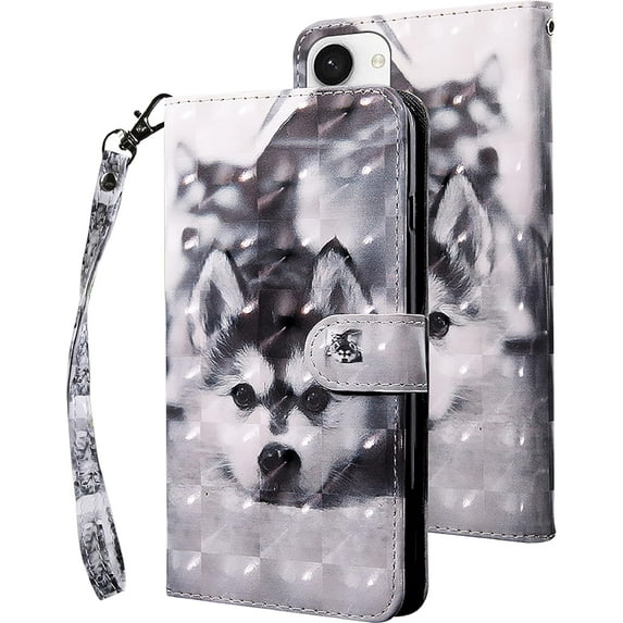 for Samsung Galaxy S23 Plus (Not S23) Wallet Case with Card Slot Holder Kickstand - Lovely Colorful Pattern PU Leather Flip Phone Case Cover for Samsung Galaxy S23+ Plus Dog Husky