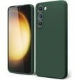thumbnail image 1 of for Samsung Galaxy S23 Plus Phone Case Liquid Silicone, Cute Thin Slim Soft Rubber TPU Plain Smooth Gel Cover for Women Girl Aesthetic, Matte Solid Protective & Shockproof, Dark Forest Green, 1 of 14