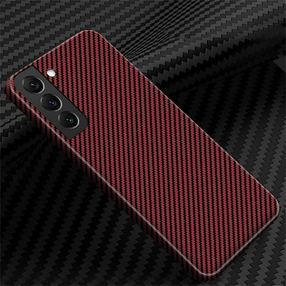 for Samsung Galaxy S23 Plus Phone Case,Slim Hard PC + Soft TPU Anti-Scratch Shock Absorption Carbon Fibre Durable Protective Case Wireless Charing Cover for Samsung Galaxy S23 Plus, Winered