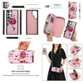 thumbnail image 1 of for Samsung Galaxy S23 Plus Wallet Case - Magnetic Detachable Back Case with RFID Blocking Card Holder, Hand Strap & Crossbody Strap, Floral Flower PU Leather Flip Cover Case for Women Girls, Pink, 1 of 9
