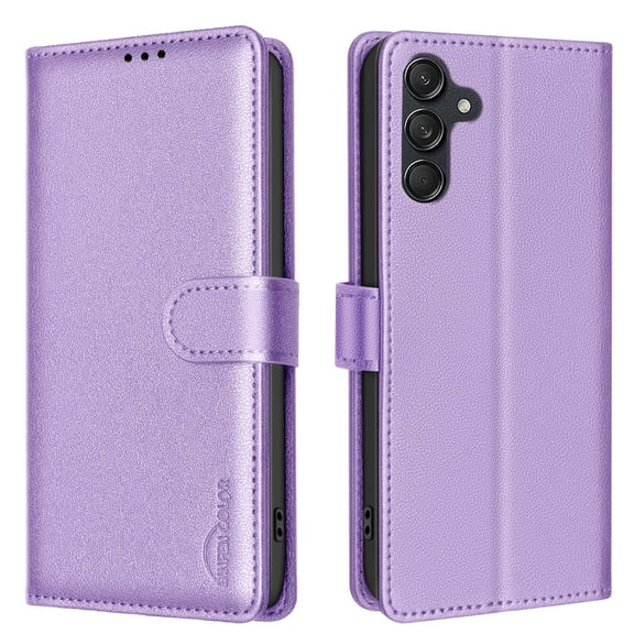 For Samsung Galaxy S23 Plus Wallet Case with RFID Blocking Credit Card Holder, PU Leather Folio Flip Kickstand Protective Shockproof Rugged Phone Case Cover For Women Men,Purple