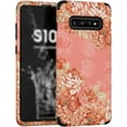 thumbnail image 1 of for Samsung Galaxy S23 S22 S21 Ultra Plus Case, Exquisite Durable Silicone + PC Phone Case, Charming Floral Pattern Protector Cover Full Body Rugged Bumper(Pink,S22 Ultra), 1 of 8