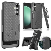 Samsung Galaxy S23 S23  S23 Plus S23 Ultra S23 FE 5G 2023 Cases Cover Holster Belt, Tekcoo Shock Absorbing Locking Clip Defender Heavy Full Body Kickstand Carrying Armor Cases Cover -Black