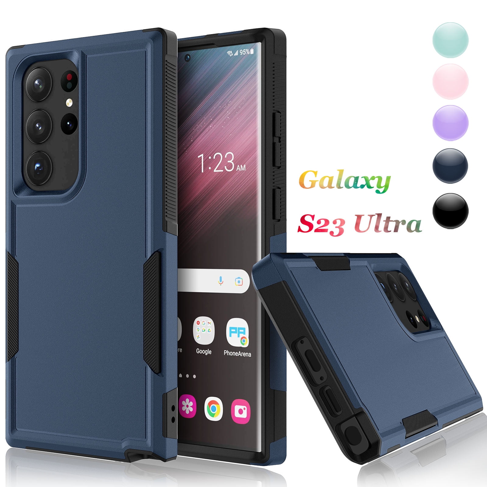 For Samsung Galaxy S23 / S23 Ultra Case, 2 in 1 PC Phone Case for Galaxy S23 Ultra 2022 Case, Njjex Rubber & Rugged Shockproof Full Body Protection ... For Samsung Galaxy S23 / S23 Ultra Case, 2 in 1 PC Phone Case for Galaxy S23 Ultra 2022 Case, Njjex Rubber & Rugged Shockproof Full Body Protection ...