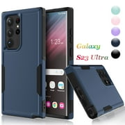 For Samsung Galaxy S23 / S23 Ultra Case, 2 in 1 PC Phone Case for Galaxy S23 Ultra 2022 Case, Njjex Rubber & Rugged Shockproof Full Body Protection Case Cover - Blue