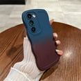 thumbnail image 1 of for Samsung Galaxy S23 Soft Case, Wavy Edge Gradient Color Silicone Cover, Slim Shockproof with Full Camera Lens Protection Flexible TPU Phone Case for Samsung Galaxy S23, Blue/Winered, 1 of 10