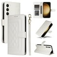 thumbnail image 1 of for Samsung Galaxy S23 Thin Fit Case Cover, Premium PU Leather Magnetic Wallet Flip Case with Stand Bracket Holder Flip Cover with Card Slots and Wrist Strap for Galaxy S23 - White, 1 of 6