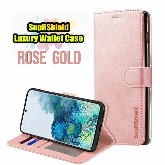 Samsung Galaxy S23 Ultra 5G Case Smart View Supershield Wallet Flip Cover - Rose Gold