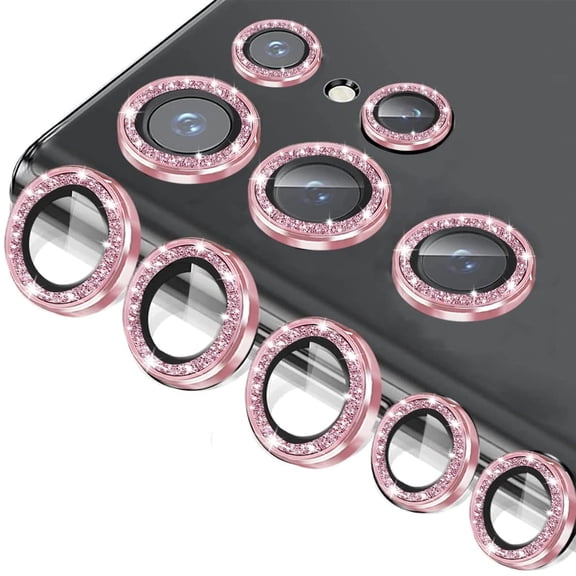 for Samsung Galaxy S23 Ultra Camera Lens Protector, 9H Tempered Glass Anti-Scratch Metal Ring Camera Screen Protector, for Samsung Galaxy S23 Ultra 5G 2023,Rosegold