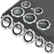 for Samsung Galaxy S23 Ultra Camera Lens Protector, 9H Tempered Glass Anti-Scratch Metal Ring Camera Screen Protector, for Samsung Galaxy S23 Ultra 5G 2023,Silver