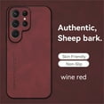 thumbnail image 1 of for Samsung Galaxy S23 Ultra Case, Classic Soft TPU and PU Leather Slim Cover Case, Anti-Vibration Anti-Slip Ultralight Luxury Phone Case Cover for Samsung Galaxy S23 Ultra for Men & Women, Winered, 1 of 6