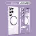 thumbnail image 1 of for Samsung Galaxy S23 Ultra Case [Compatible with Magsafe] Clear Magnetic Phone Case Transparent Thin Shockproof Soft TPU Electroplated Bumper Anti-Slip Protective Phone Cover,Light Purple, 1 of 8