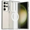 thumbnail image 1 of for Samsung Galaxy S23 Ultra Case Compatible with Magsafe, Samsung Galaxy S23 Ultra Phone Case, Translucent Matte Back Slim Magnetic Case Military-Grade Protection Shockproof for S23 Ultra - White, 1 of 5