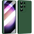 thumbnail image 1 of for Samsung Galaxy S23 Ultra Case, with Full Camera Cover Protection，Liquid Silicone Slim Shockproof Protective Phone Case [Microfiber Lining] (Alpine Green), 1 of 6