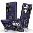 thumbnail image 1 of for Samsung Galaxy S23 Ultra Case Heavy Duty with Camera Cover, Build in Kickstand & Magnetic Car, Military Grade Armor Protection Cover,Sturdy Rugged Shockproof Case, Purple, 1 of 10