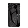 thumbnail image 1 of for Samsung Galaxy S23 Ultra Case, Hybrid Tempered Glass Protective Marble Pattern Glossy Design Slim Rugged Shockproof Women Girls Men Protective Anti-Scratch Wireless Charging Cover,Black, 1 of 10
