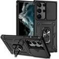 thumbnail image 1 of for Samsung Galaxy S23 Ultra Case with Kickstand and Slide Camera Cover [ Military-Grade ] Full Body Drop Tested Protective Cover for Samsung Galaxy S23 Ultra（2023） (BlackBlack), 1 of 17