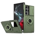 thumbnail image 1 of for Samsung Galaxy S23 Ultra Case with Kickstand Sliding Camera Cover, Military Grade Shockproof Portective Compatible with MagSafe Wireless Charger Slim Case Cover for Galaxy S23 Ultra, Olivegreen, 1 of 6