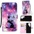 thumbnail image 1 of For Samsung Galaxy S23 Ultra Case, Mantto Patterned With Hand Rope Strap Cute Painted Flip Card Wallet Slots Case,Kickstand Phone Skin For Samsung Galaxy S23 Ultra 5G, Panda Baby, 1 of 8