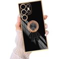 thumbnail image 1 of for Samsung Galaxy S23 Ultra Case with Ring Holder Kickstand [with Magnetic] Soft TPU Shockproof Electroplated Protective Slim Phone Case for Galaxy S23 Ultra Black Astronaut, 1 of 12