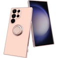thumbnail image 1 of for Samsung Galaxy S23 Ultra Case with Ring Stand [360° Rotatable Ring Holder Magnetic Kickstand] [Soft Microfiber Lining] TPU Shockproof Protective Phone Cases for Samsung Galaxy S23 Ultra Pink, 1 of 13