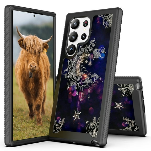 Samsung Galaxy S23 Ultra Case, Rosebono Hybrid Graphic Design Pattern Cover Case For Samsung Galaxy S23 Ultra (Wiccan)