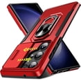 thumbnail image 1 of for Samsung Galaxy S23 Ultra Case with Slide Camera Cover Military Drop Protection Cases Ring Kickstand Magnetic Car Mount Heavy Duty Shockproof Bumper Phone Case for Galaxy S23 Ultra 5G 6.8 Inch red, 1 of 14