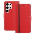 thumbnail image 1 of for Samsung Galaxy S23 Ultra Case Wallet with Card Holder, Business PU Leather Kickstand Magnetic Closure Shockproof Folio Book Style Protective Purse Cover Case for Samsung Galaxy S23 Ultra, Red, 1 of 9