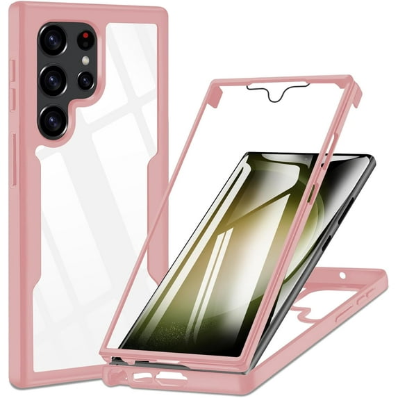 for Samsung Galaxy S23 Ultra Clear Case, 360° Full Body Protective Shockproof Anti-Scratch Cover Galaxy S23 Ultra, Slilcone TPU Slim Thin for Samsung S23 Ultra Front + Back Dual Layer Protection