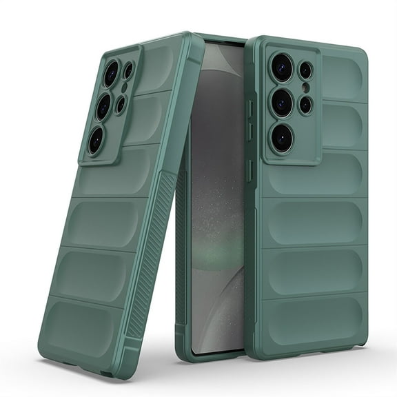 for Samsung Galaxy S23 Ultra Grip Case,[Silky Touch Premium Liquid Silicone][Camera Protection] [Soft Anti-Scratch Microfiber Lining],Slim Soft Shockproof Anti-Scratch Phone Case,Darkgreen
