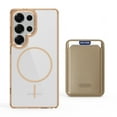 thumbnail image 1 of For Samsung Galaxy S23 Ultra Magnetic 2-in-1 Phone Case,with Magnetic Detachable Card Holder,Credit Card Slot,Compatible with Mag-Safe,Transparent Back,Shockproof Rugged Wallet Phone Case,Desertgold, 1 of 8