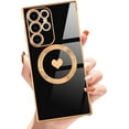 thumbnail image 1 of for Samsung Galaxy S23 Ultra Magnetic Phone Case Luxury Plating Cute Love Heart [Compatible with Magsafe] Slim Fit Shockproof Full Body Protective Case for Women Girls-Black, 1 of 12