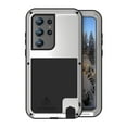 thumbnail image 1 of Samsung Galaxy S23 Ultra Metal Bumper Silicone Case with Stand Hybrid Military [Tough Armour] Shockproof Heavy Duty Rugged case Built-in Screen Protector Cover for Samsung Galaxy S23 Ultra,Silver, 1 of 6