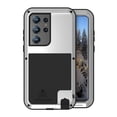 thumbnail image 1 of for Samsung Galaxy S23 Ultra Metal + Silicone Case, Heavy Duty Shockproof Rugged Case with Built-in Glass Screen Protector, 360 Full Body Protective Tough Cover for Samsung Galaxy S23 Ultra, Silver, 1 of 6