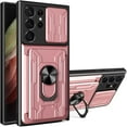 thumbnail image 1 of for Samsung Galaxy S23 Ultra (No S23) Case Sliding Window Case with Card Holders, Cover with Slide Camera Protection Built-in Magnetic Kickstand Case for Samsung Galaxy S23 Ultra LJK Rose Gold, 1 of 9