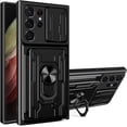 thumbnail image 1 of for Samsung Galaxy S23 Ultra (Not S23) Case Sliding Window Case with Card Holders, Cover with Slide Camera Protection Built-in Magnetic Kickstand Case for Samsung Galaxy S23 Ultra LJK Black, 1 of 9